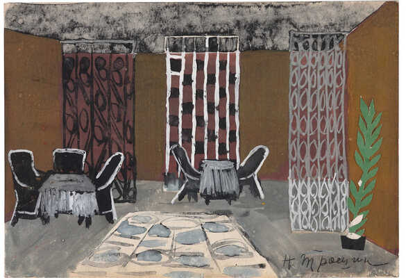 Трошин Николай Степанович. Эскиз декорации комнаты